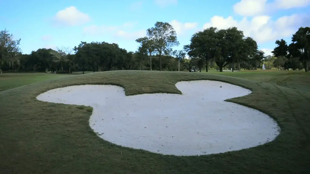 golf hidden mickey sand bunker