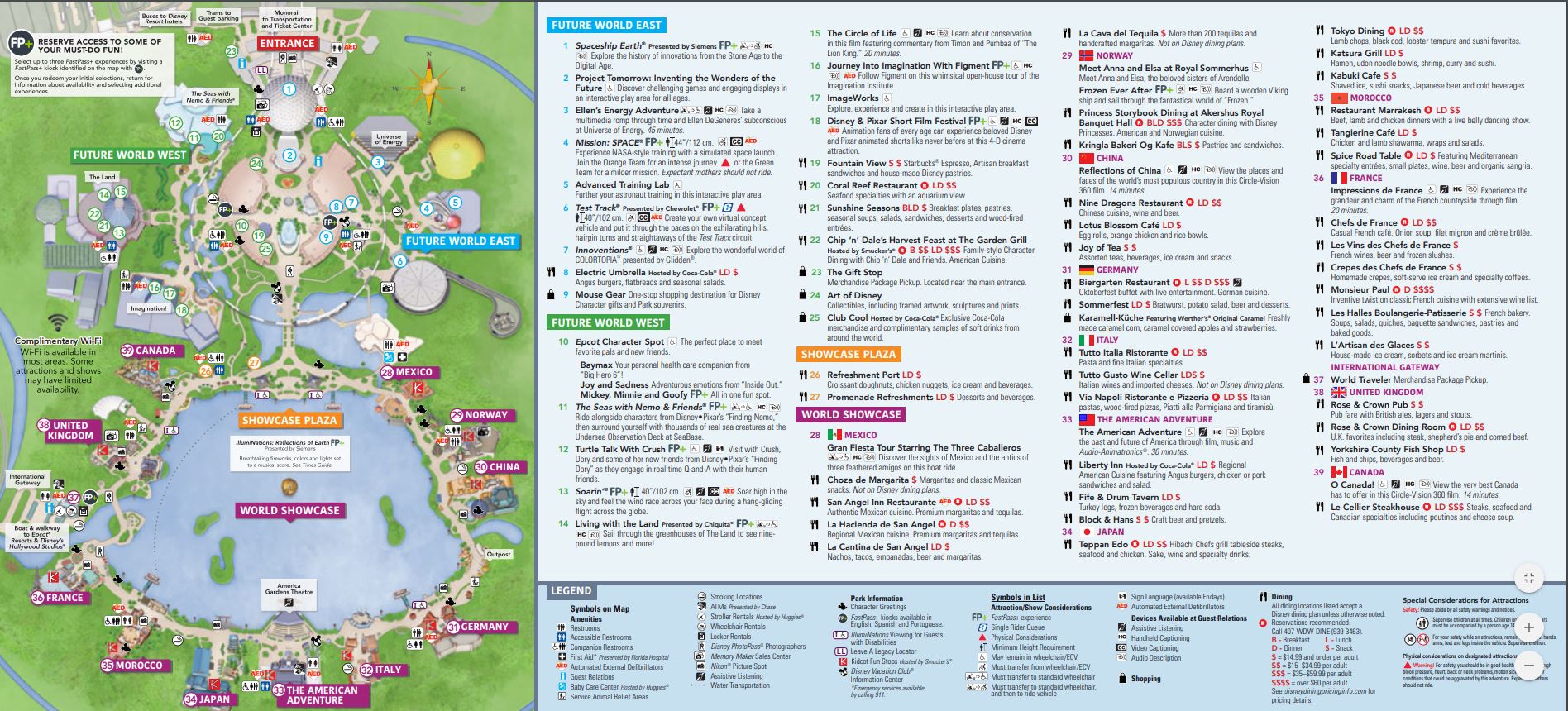 epcot theme parks map