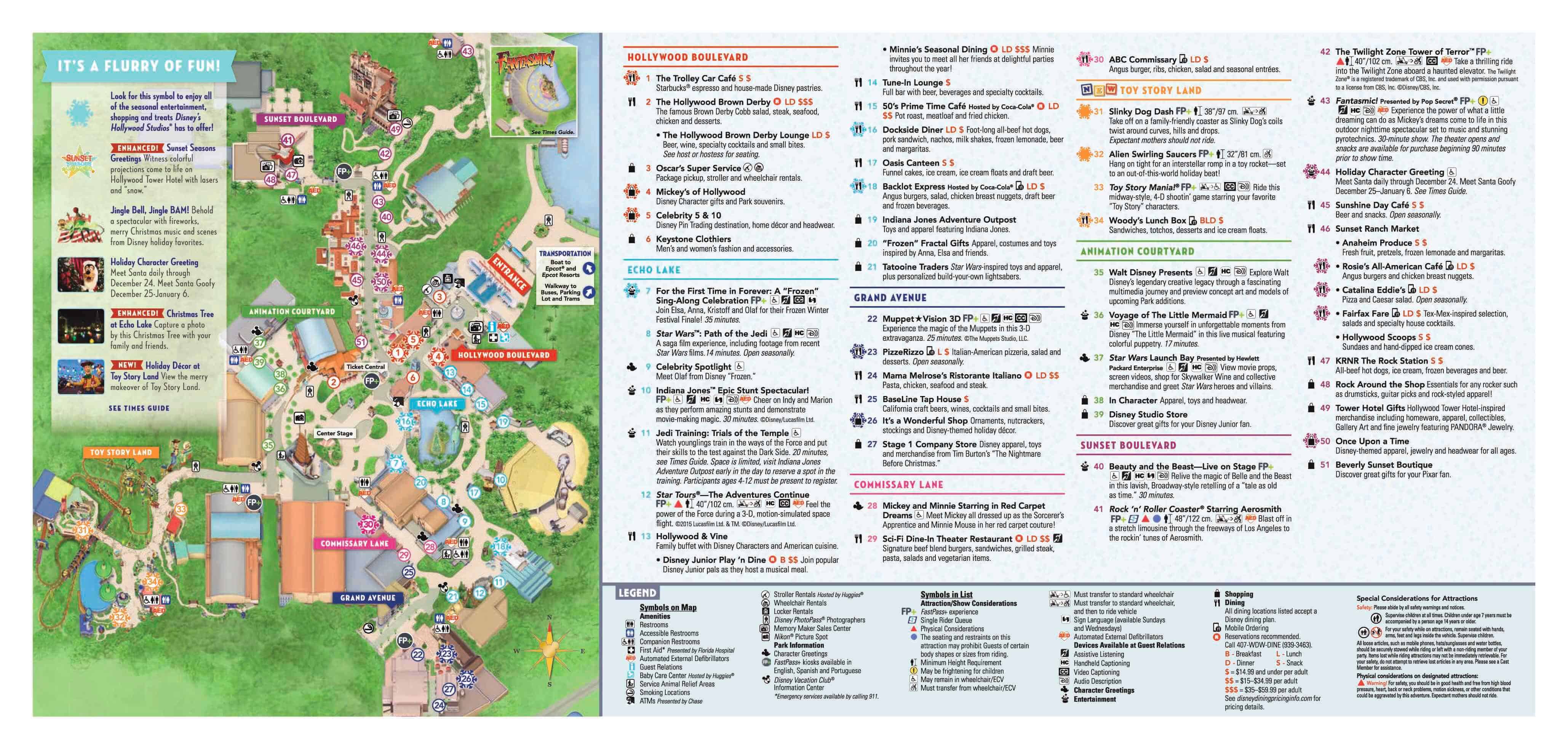 Hollywood Studios Map - Walt Disney World