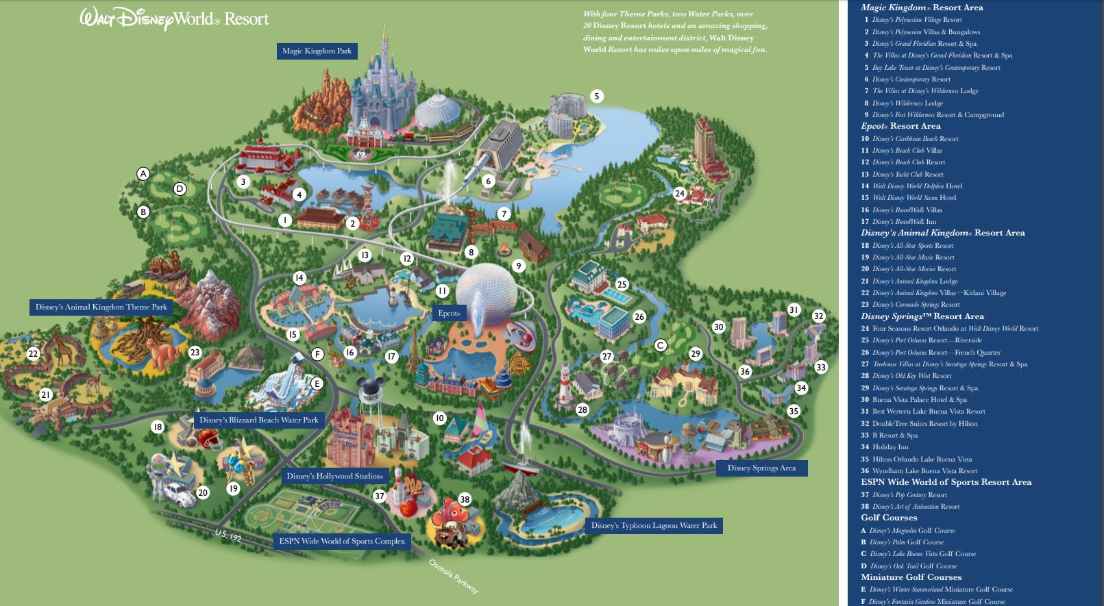 Disney World Maps 1