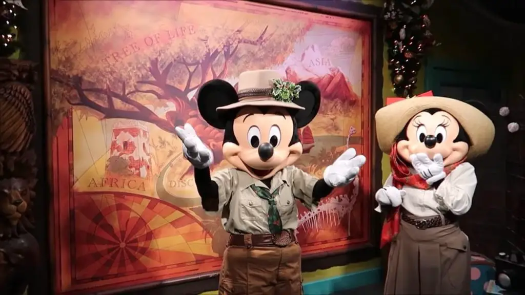 Christmas at Disney's Animal Kingdom mickey and minnie